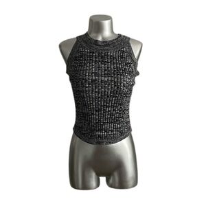 Black & Grey Knit Tank Top – Size M